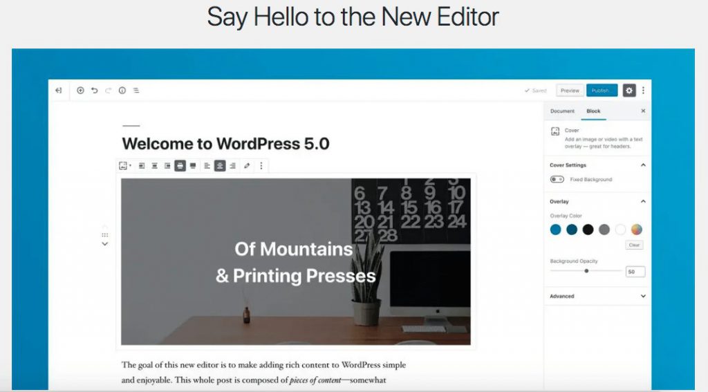 WordPress 5.0 Gutenberg Showcase