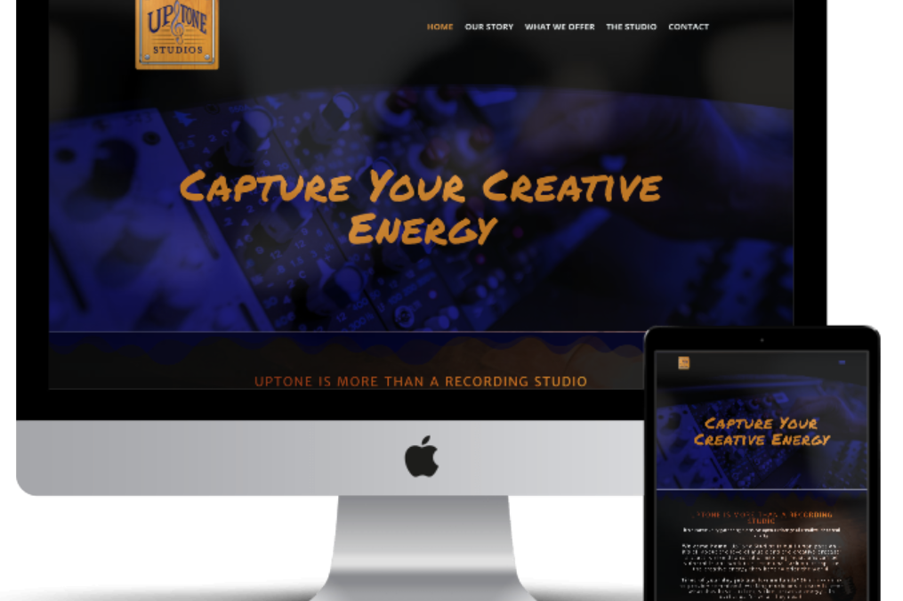 UpTone Studios recording studio website design
